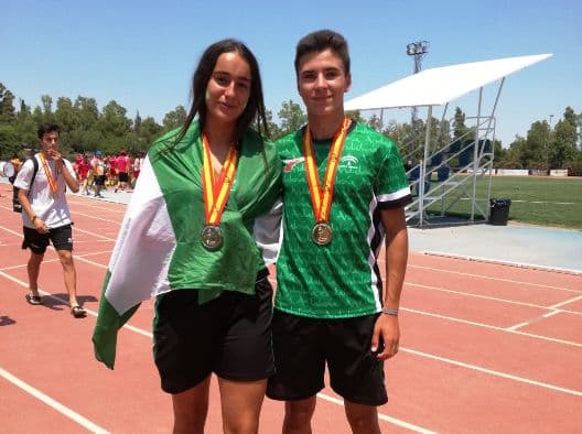Martínez y Mayor con la Selección Andaluza · Atletismo Inmaculada